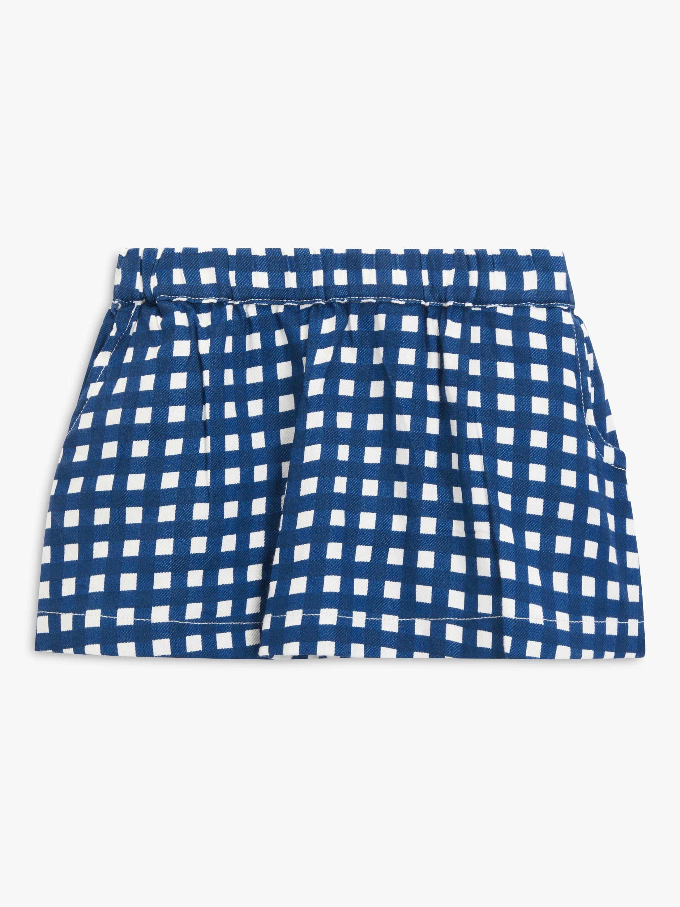 John Lewis Baby Gingham Skirt, Blue