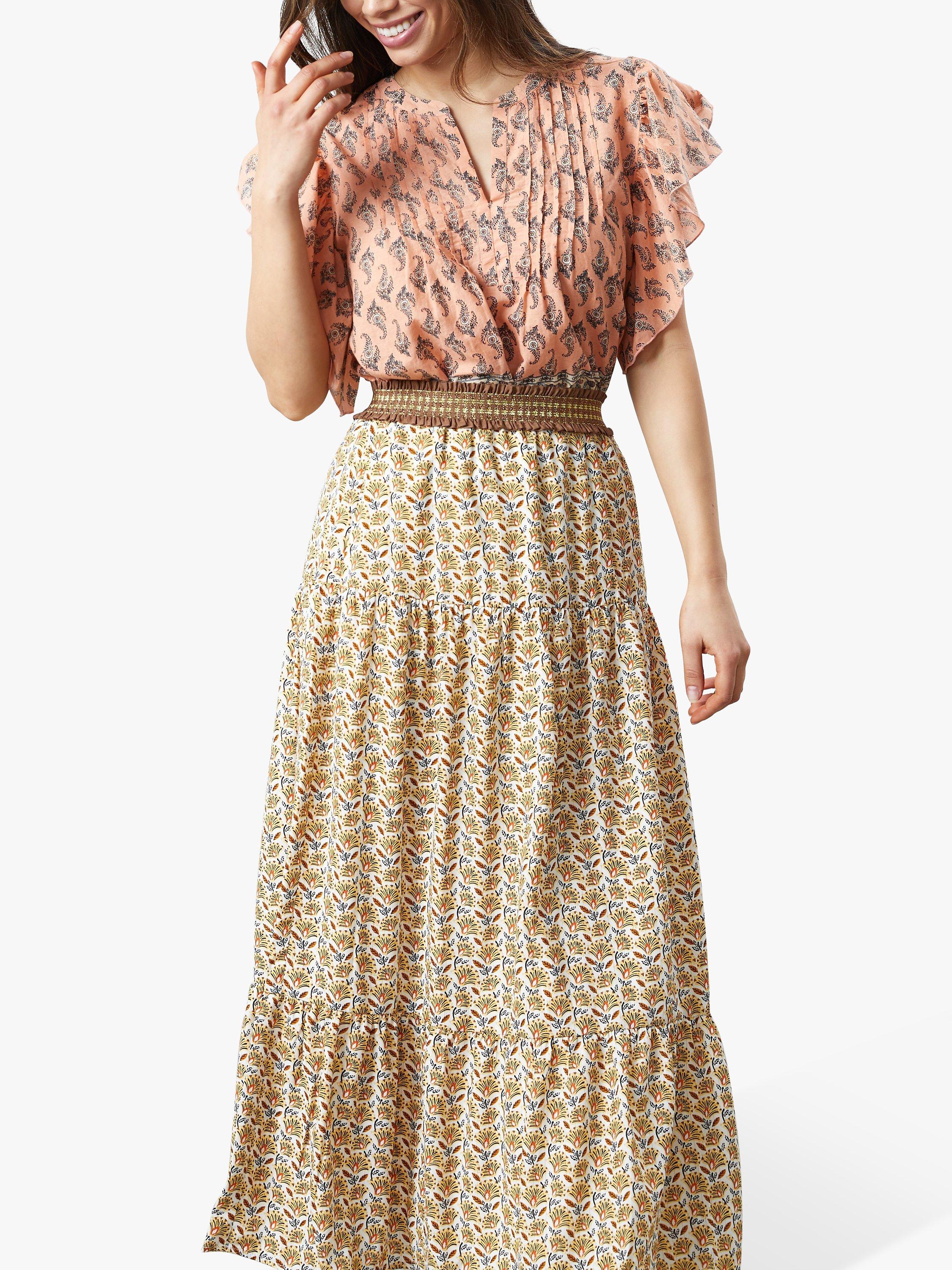 Lollys Laundry Isabel Floral Blouse, Coral/Multi