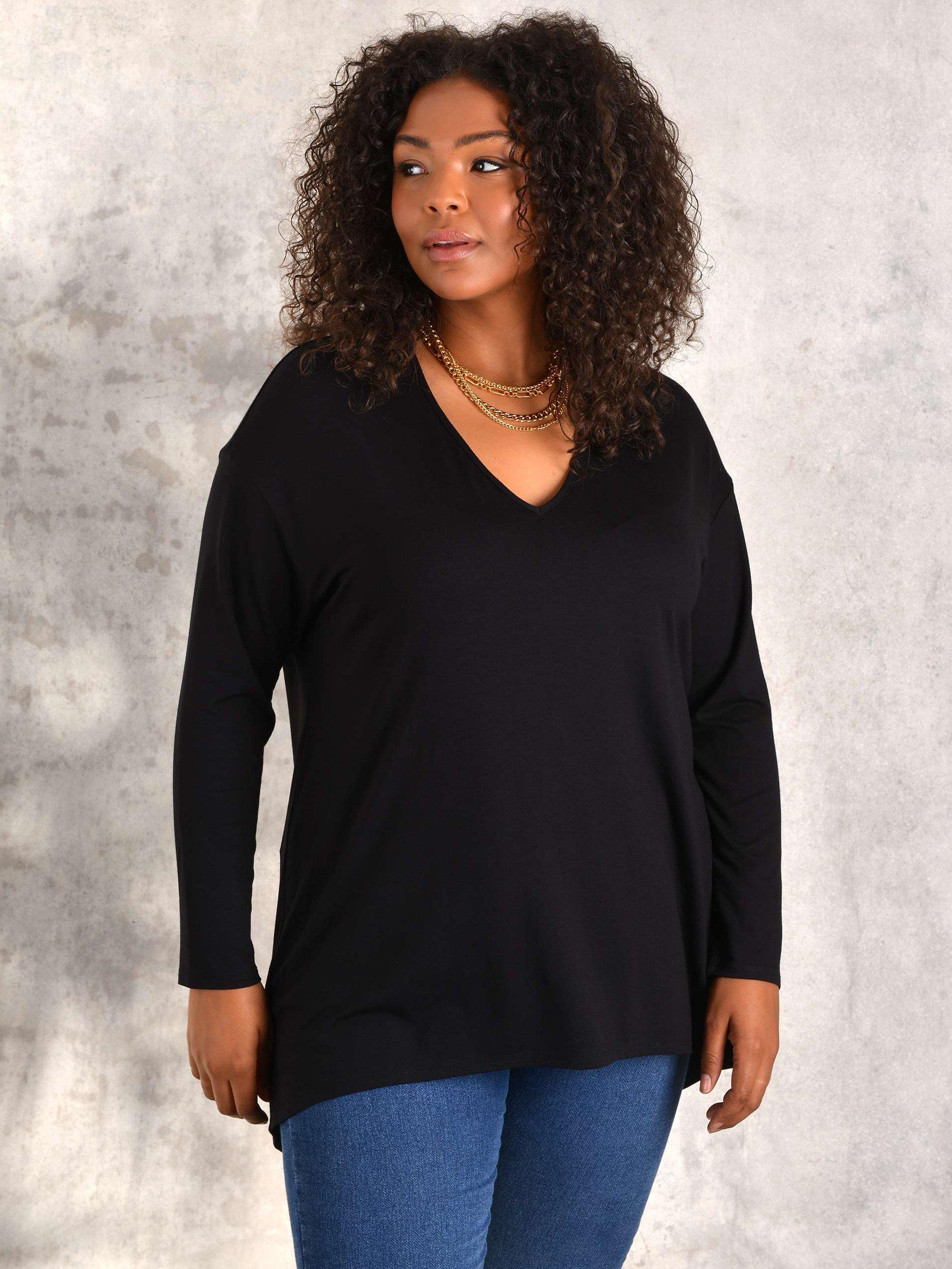 Live Unlimited Hi Lo Hem Jersey Top