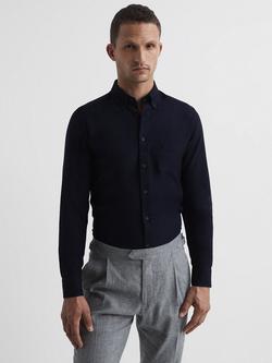 Reiss Greenwich Casual Oxford Shirt, Navy, Navy