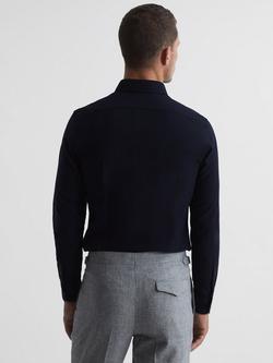 Reiss Greenwich Casual Oxford Shirt, Navy - view 2, Navy