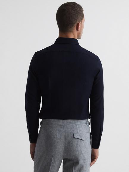 Reiss Greenwich Casual Oxford Shirt, Navy - view 2, Navy