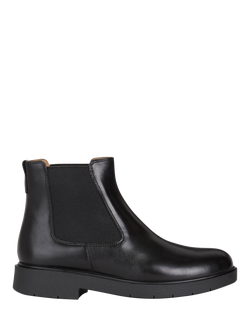 Geox D Spherica EC1 Wide Fit Leather Ankle Boots, Black, Black