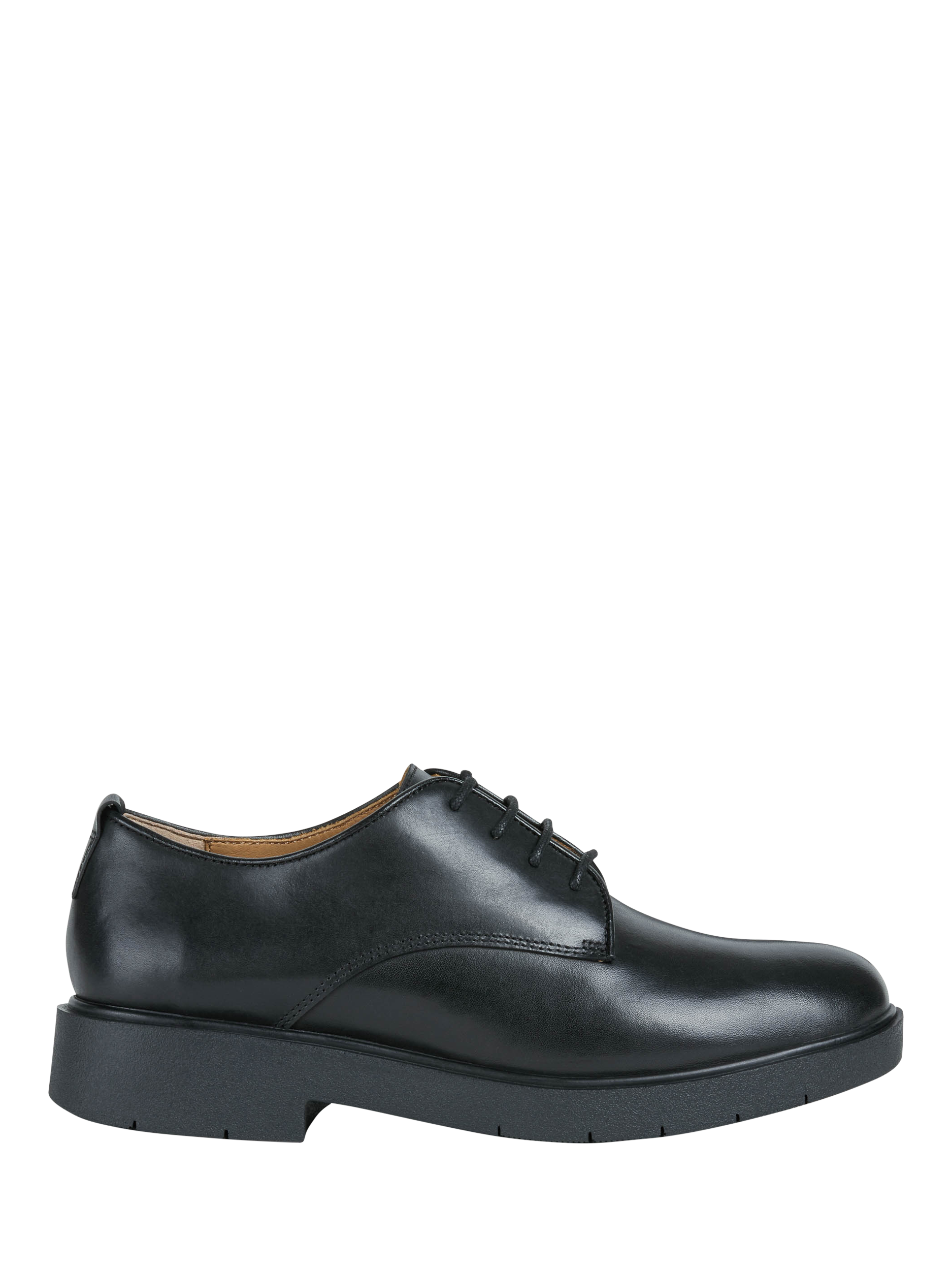 Product image 1 of 6, which shows Geox D Spherica EC1 Leather Derby Shoes, Black, 4