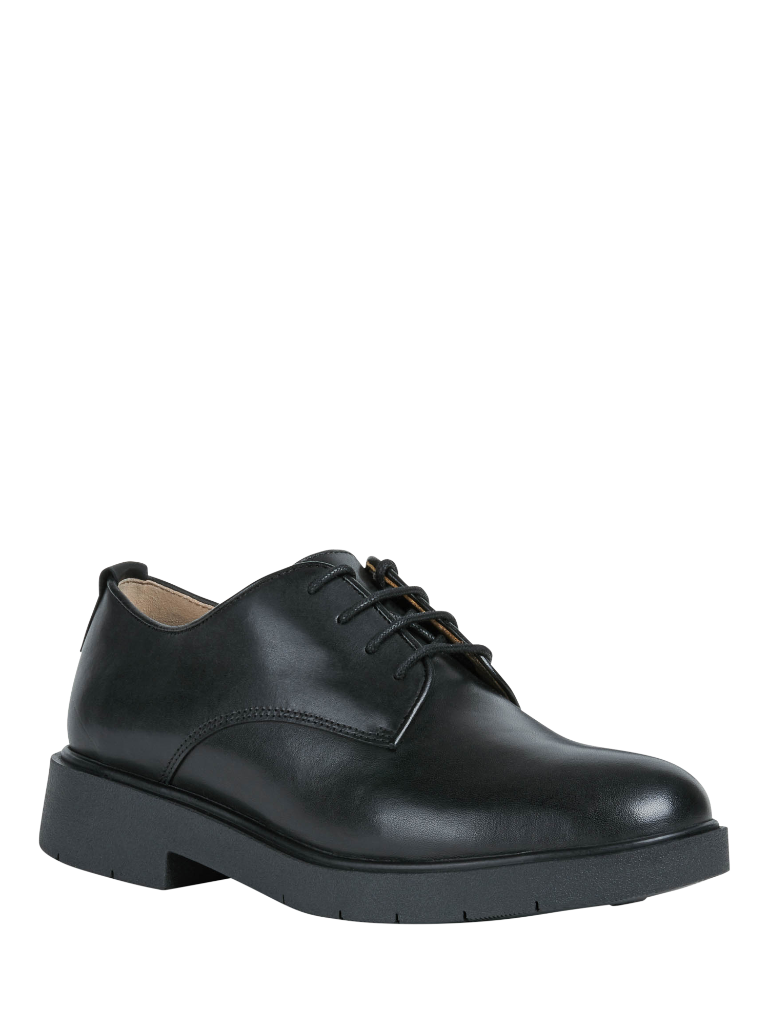 Product image 2 of 6, which shows Geox D Spherica EC1 Leather Derby Shoes, Black, 4