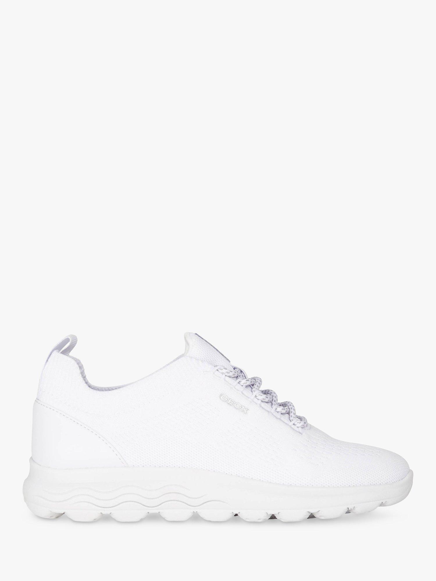 Product image 1 of 1, which shows Geox Spherica Wide Fit Trainers, White, 4