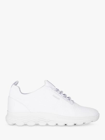 Geox Spherica Wide Fit Trainers, White