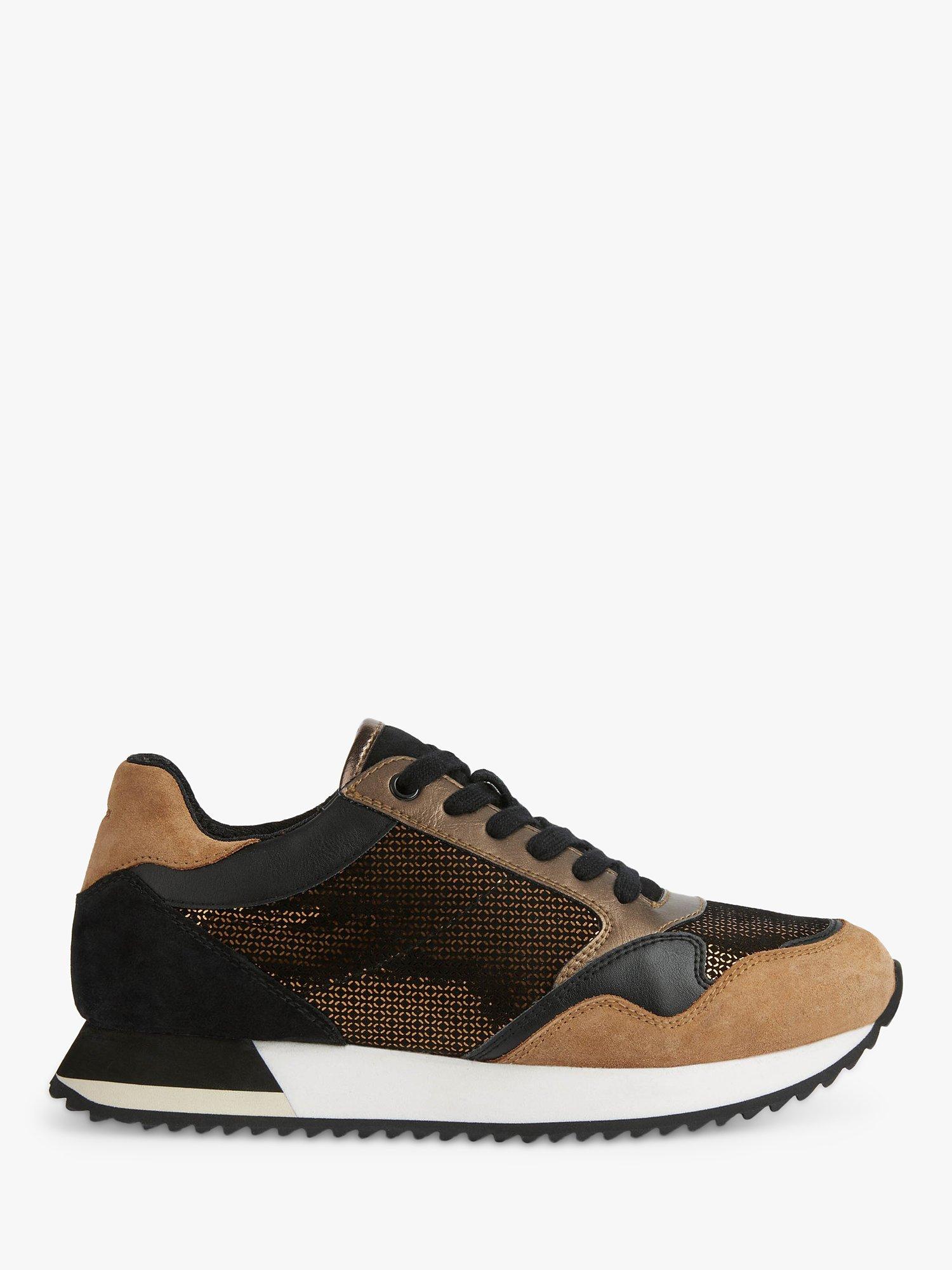 Geox Doralea Wide Fit Mesh Detail Trainers, Brown