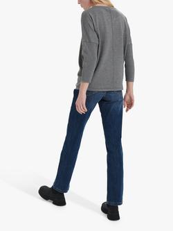 Saint Tropez Mila Fine Knit Scoop Neck Jumper - view 2, Mist Grey Melange