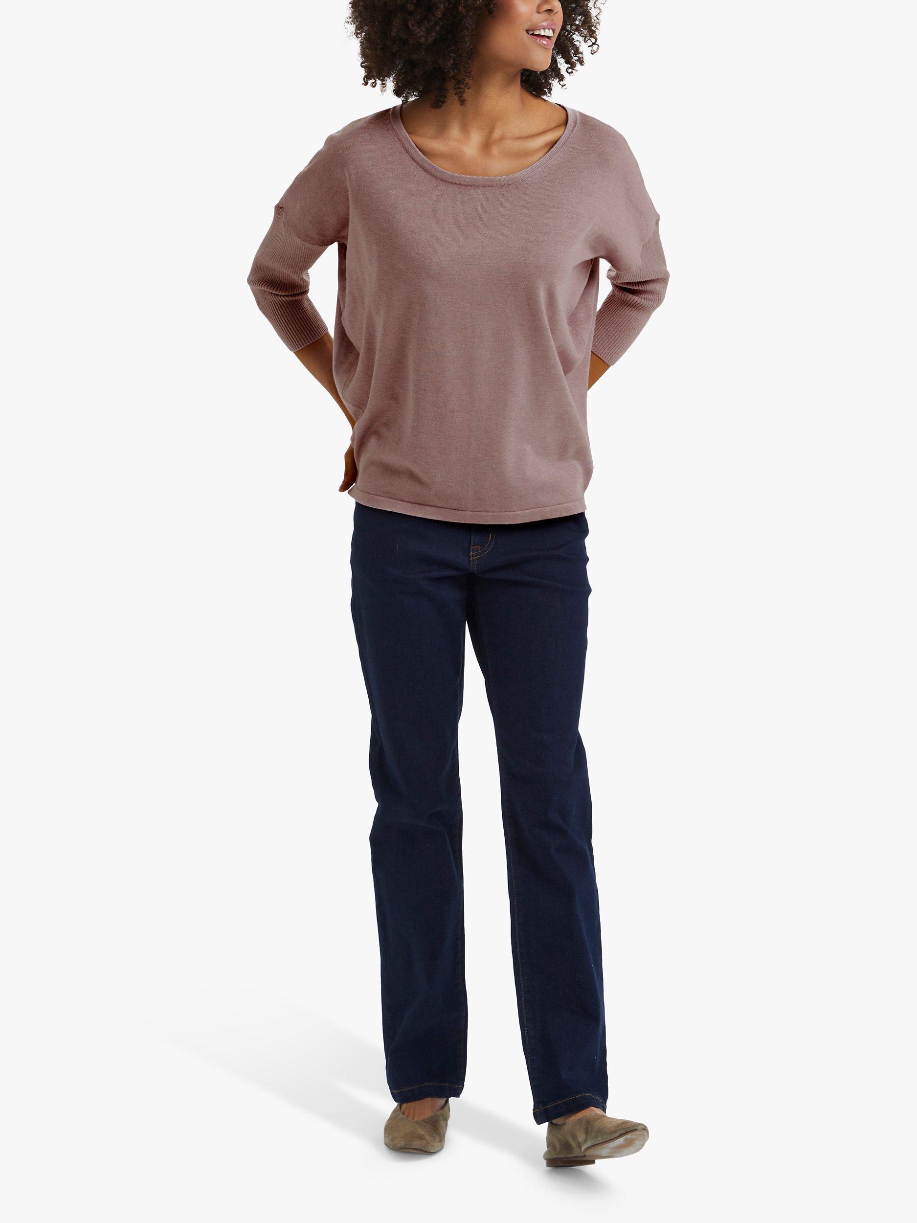 Product image 1 of 6, which shows Saint Tropez Mila Fine Knit Scoop Neck Jumper, Antler Melange, XS