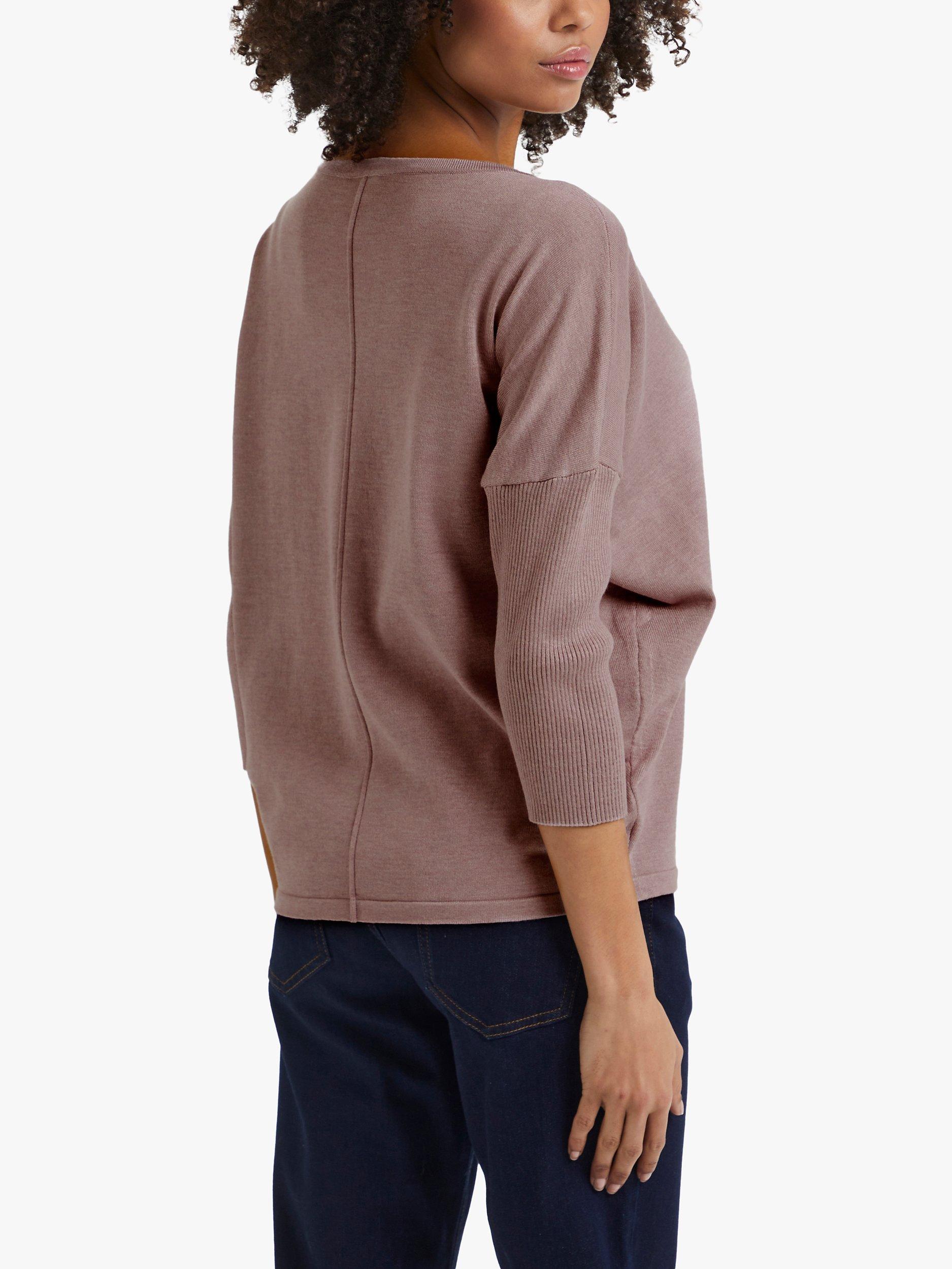 Product image 3 of 6, which shows Saint Tropez Mila Fine Knit Scoop Neck Jumper, Antler Melange, XS