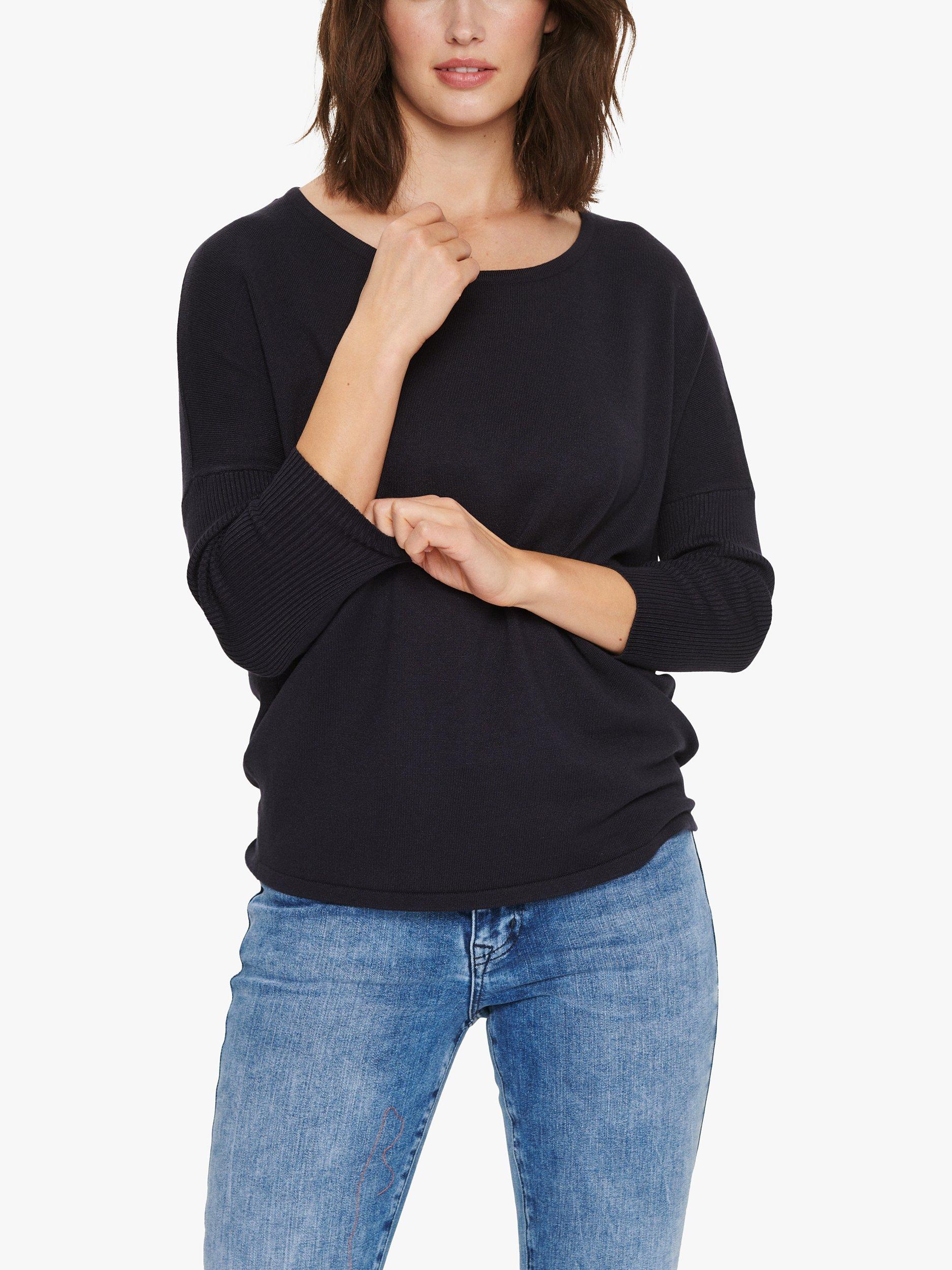 Product image 1 of 5, which shows Saint Tropez Mila Fine Knit Scoop Neck Jumper, Night Sky, XS