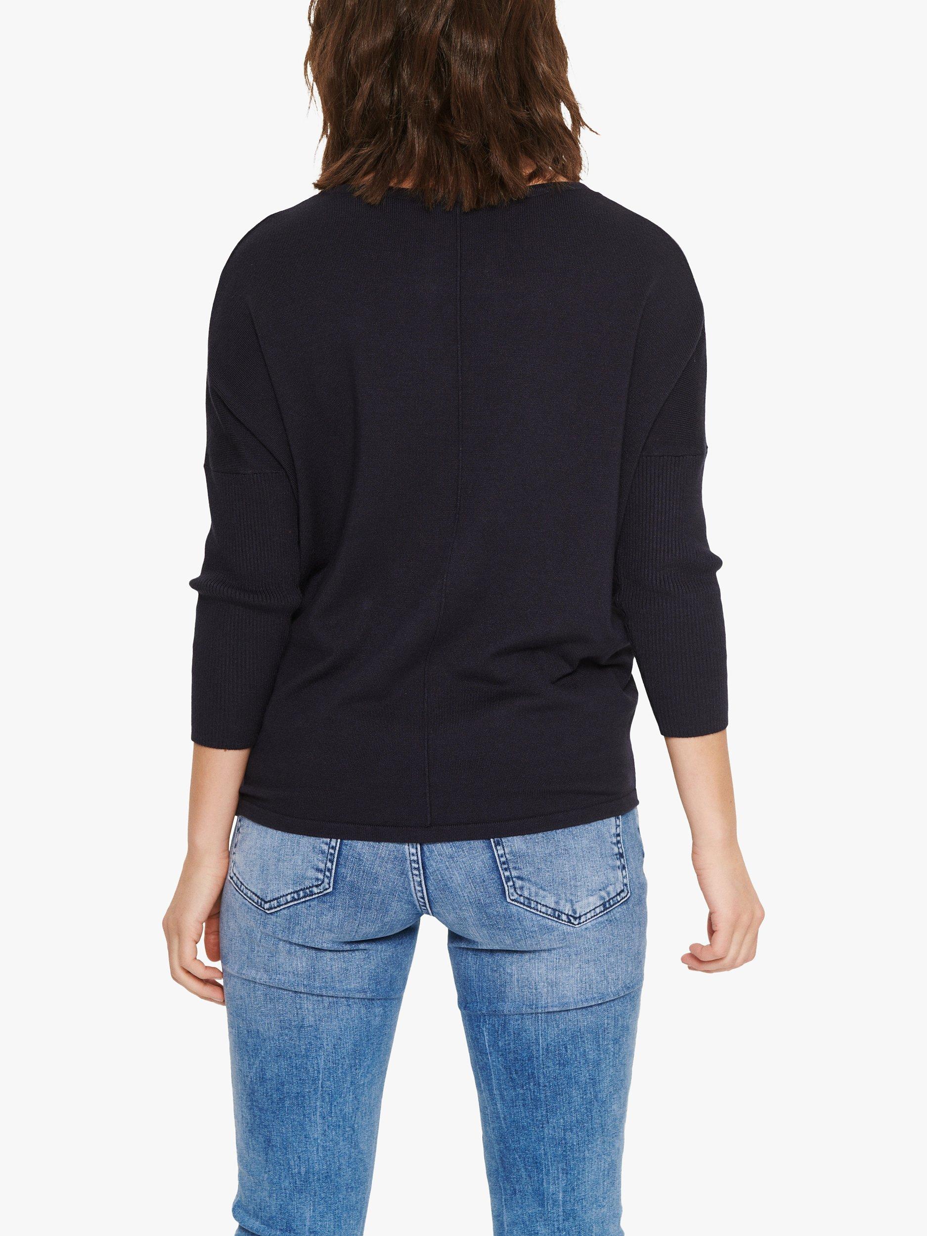 Product image 2 of 5, which shows Saint Tropez Mila Fine Knit Scoop Neck Jumper, Night Sky, XS