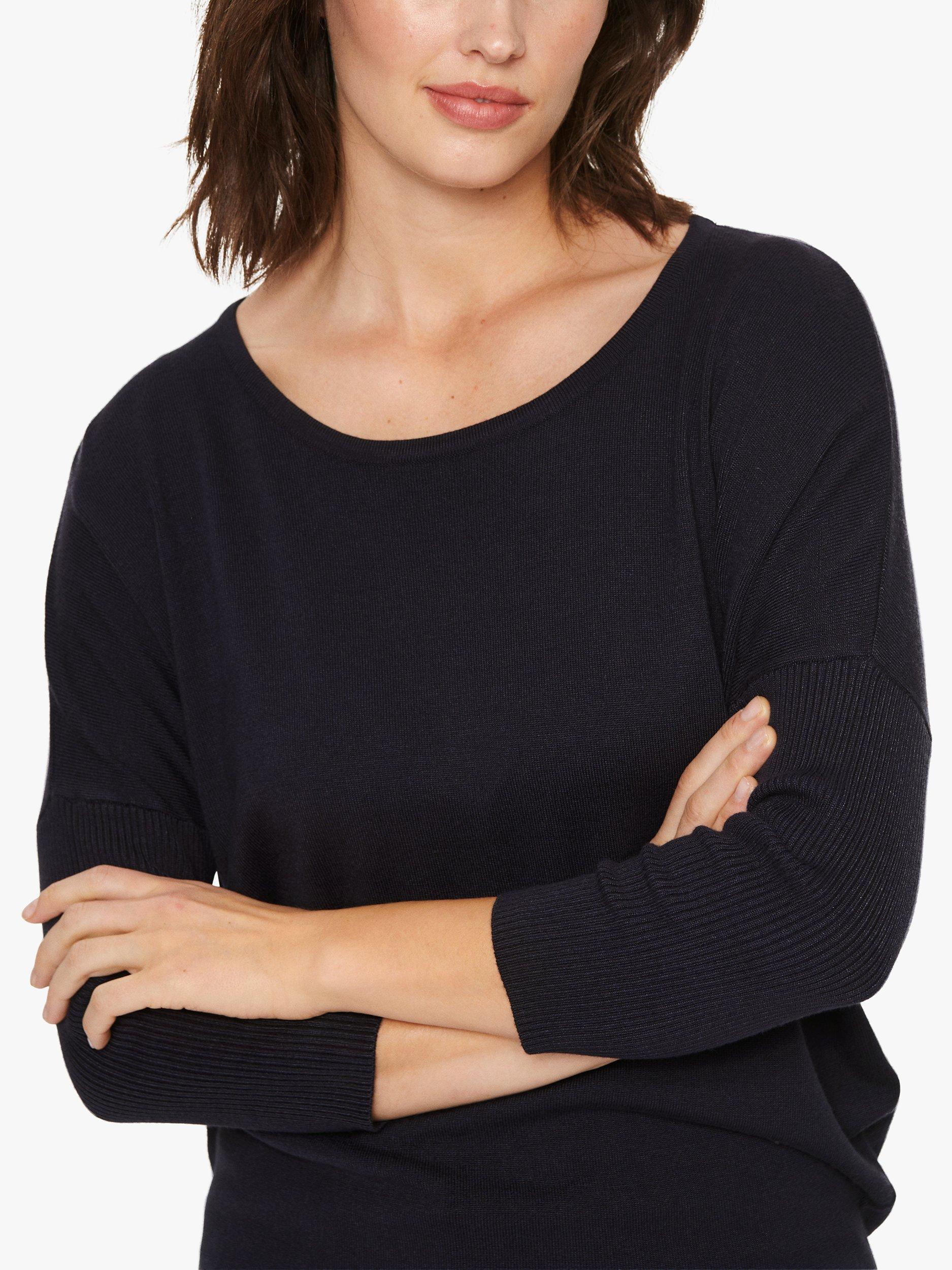 Product image 3 of 5, which shows Saint Tropez Mila Fine Knit Scoop Neck Jumper, Night Sky, XS