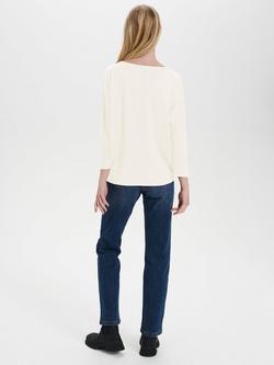 Saint Tropez Mila Fine Knit Scoop Neck Jumper - view 2, Ice
