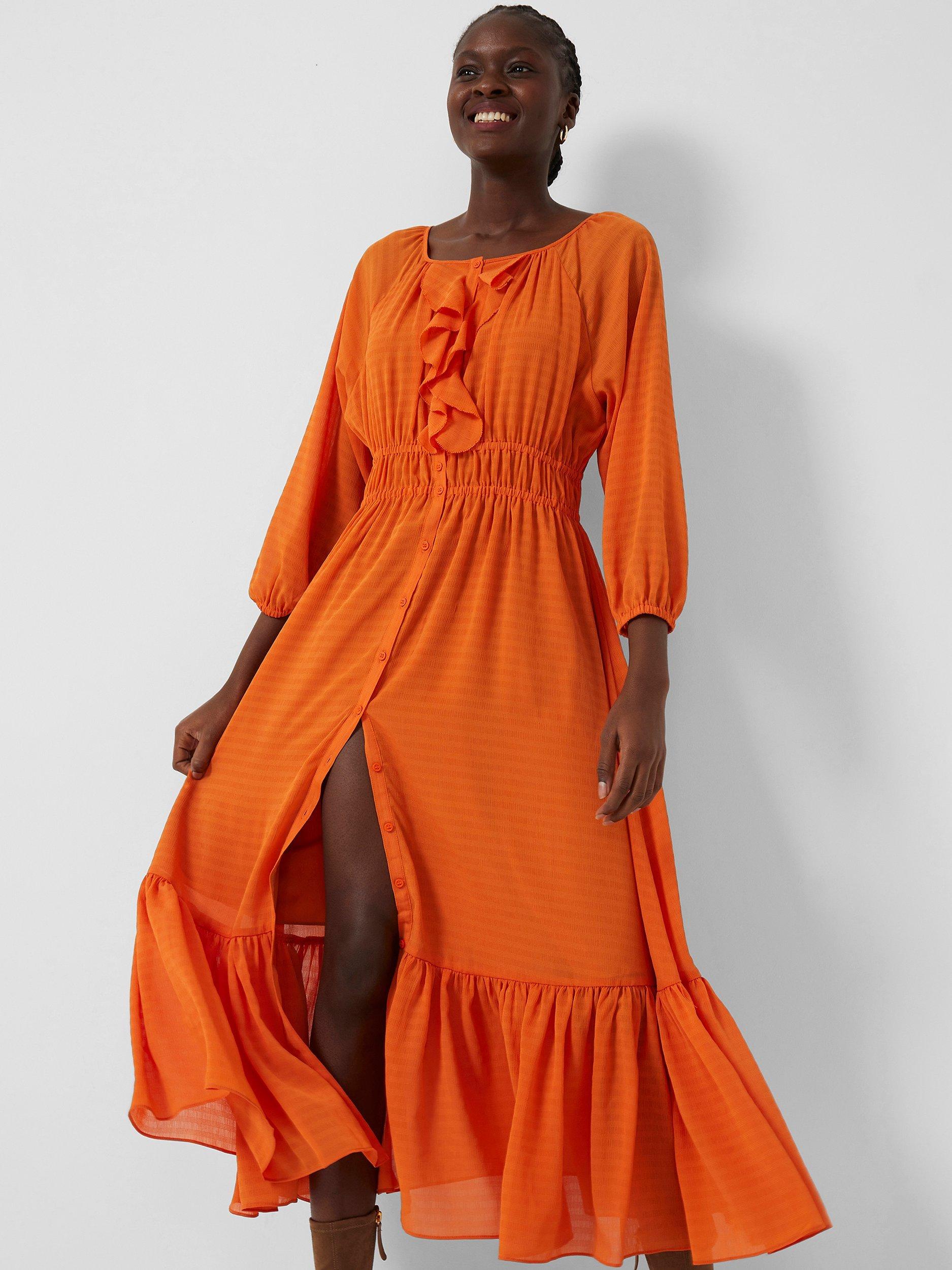 French Connection Anna Cora Pleat Maxi Dress
