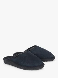 Celtic & Co. Men's Sheepskin Backless Clogs - view 2, Navy