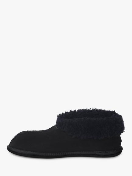Celtic & Co. Men's Sheepskin Bootee Slippers - view 2, Navy