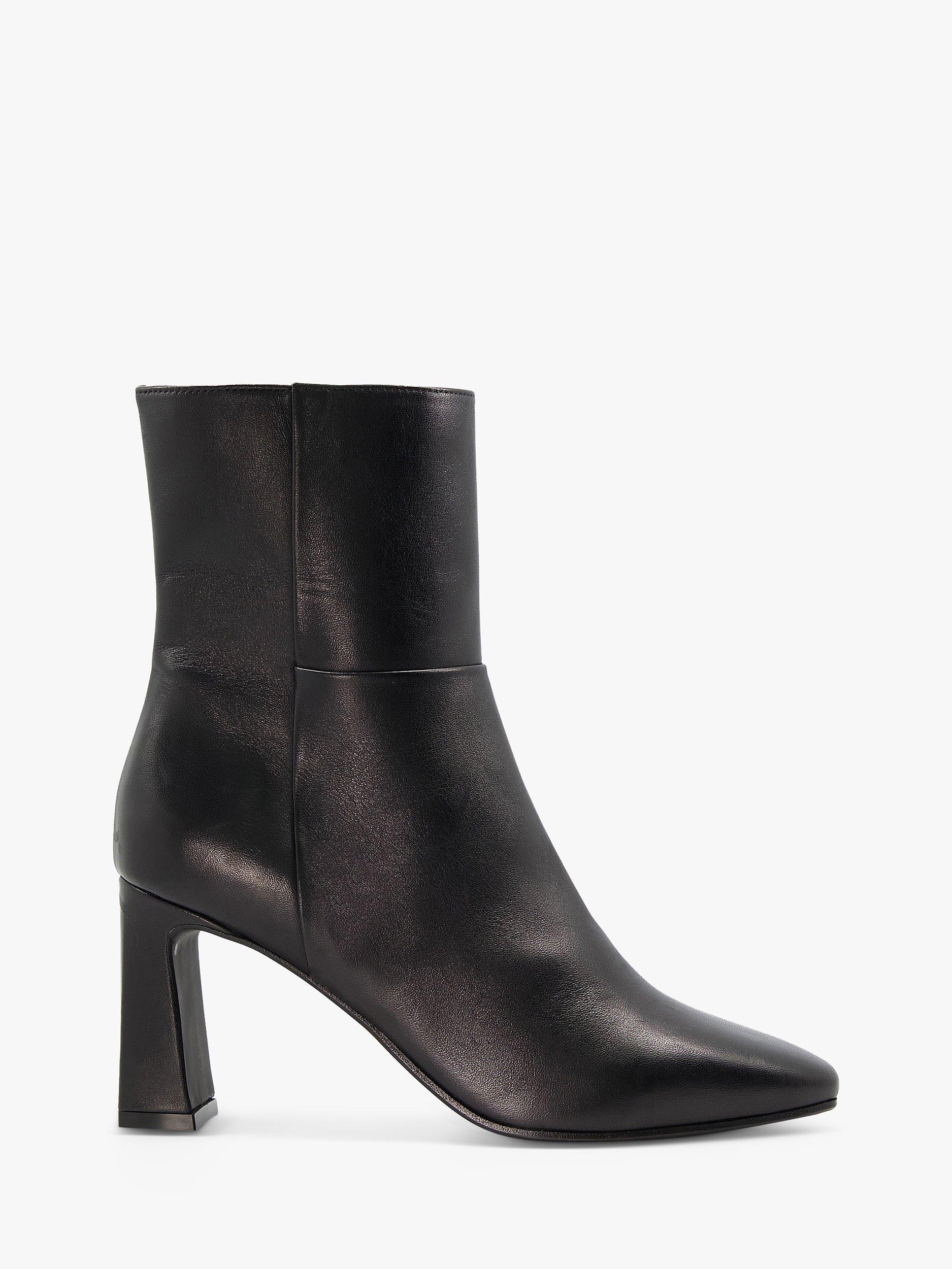 Dune Orlie Leather Ankle Boots, Black
