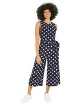 Mela London Large Polka Dot Sleeveless Culotte Jumpsuit