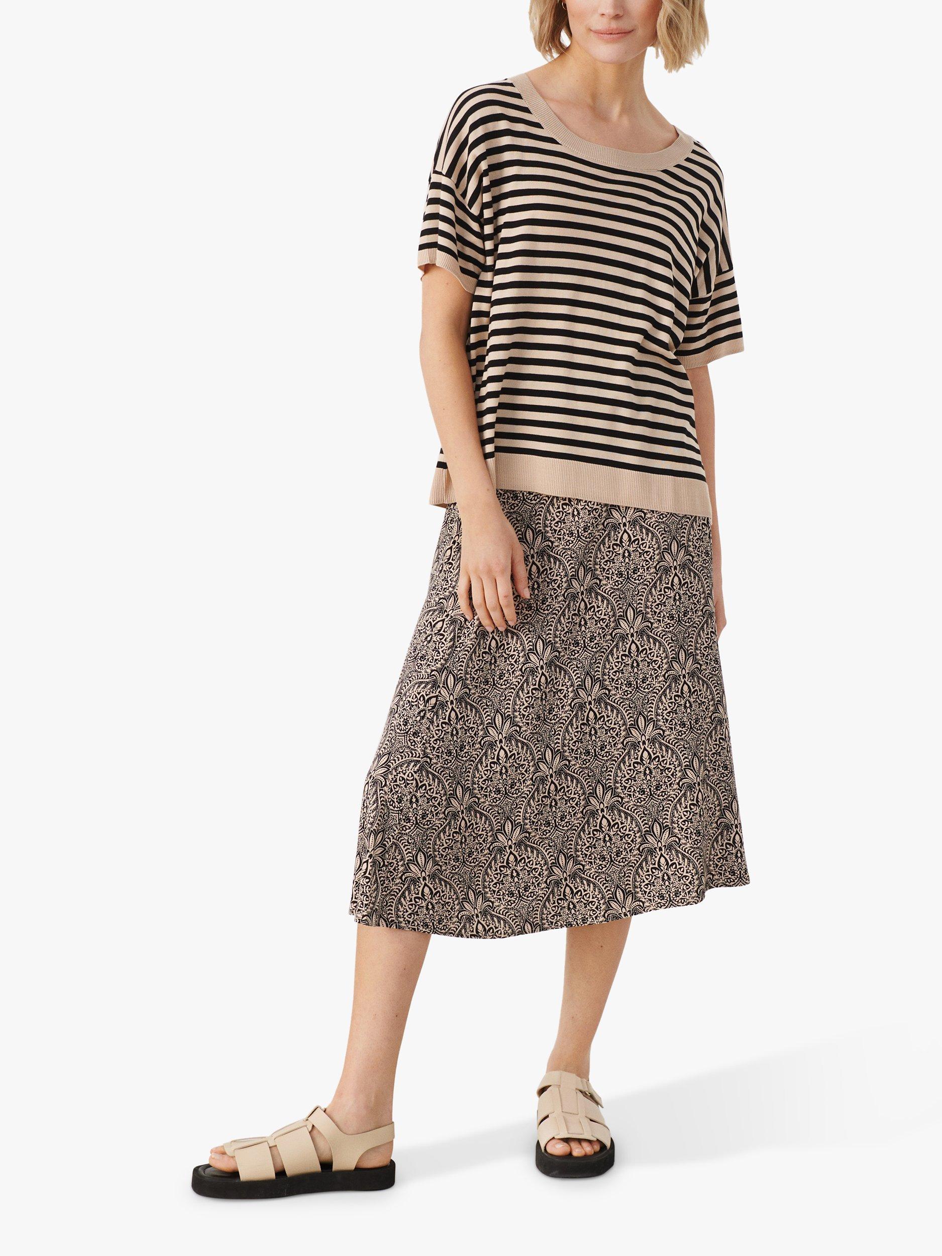Part Two Ottella Stripe Top, Black/Multi