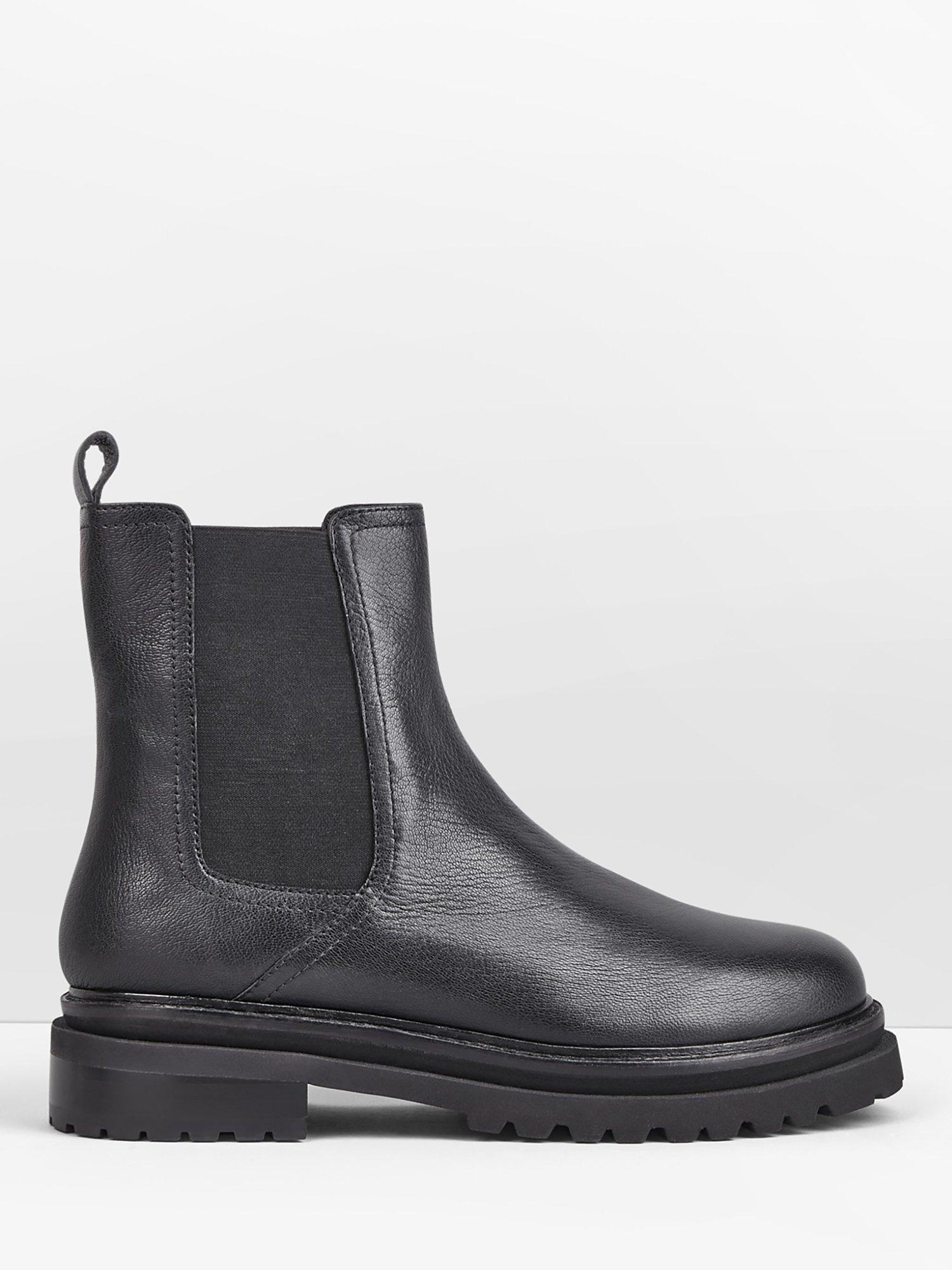 HUSH Haydon Leather Chelsea Boots, Black