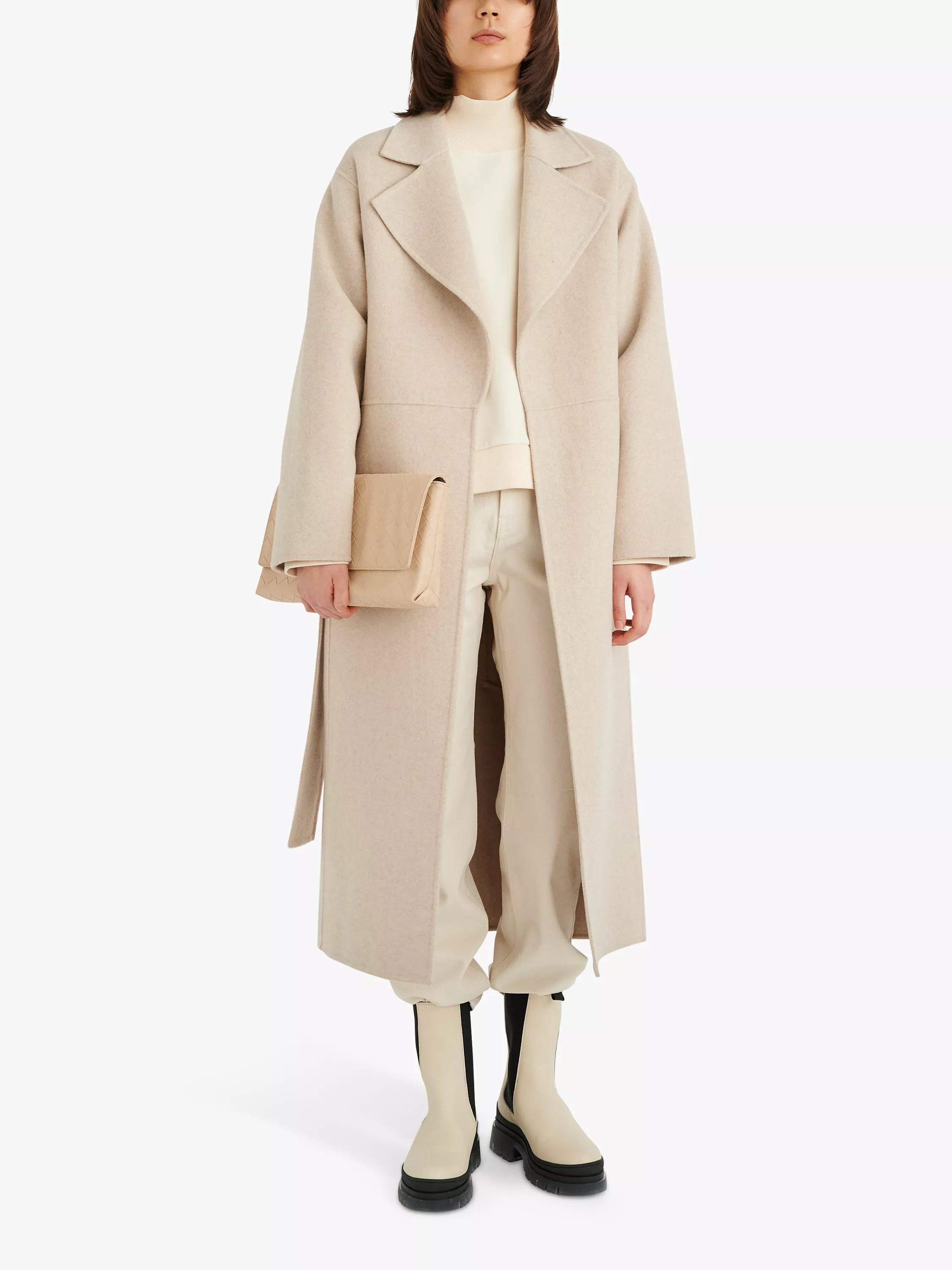 InWear Milla Wool Mid Calf Length Coat French Nougat