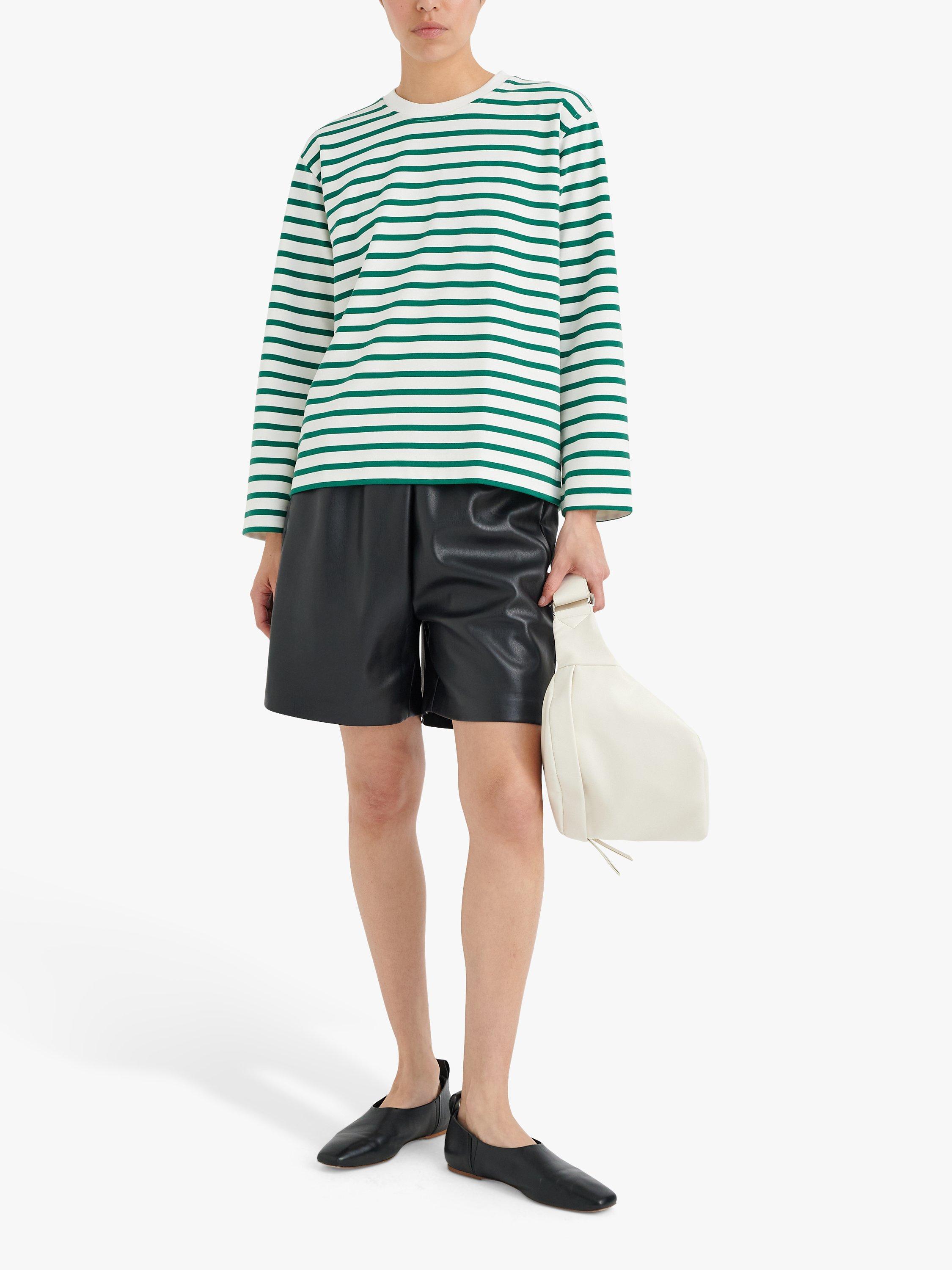 InWear Striped Cotton Jersey Top, Green