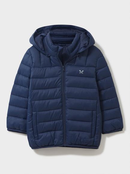 Crew Clothing Kids' Plain Quilted Jacket, Navy