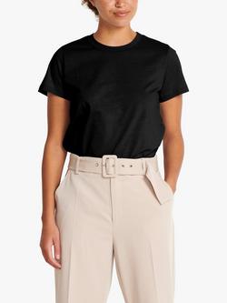 KAFFE Marin Cotton T-Shirt, Deep Black