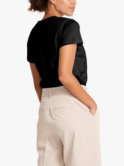 KAFFE Marin Cotton T-Shirt - view 2, Deep Black