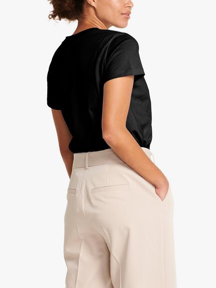 KAFFE Marin Cotton T-Shirt - view 2, Deep Black
