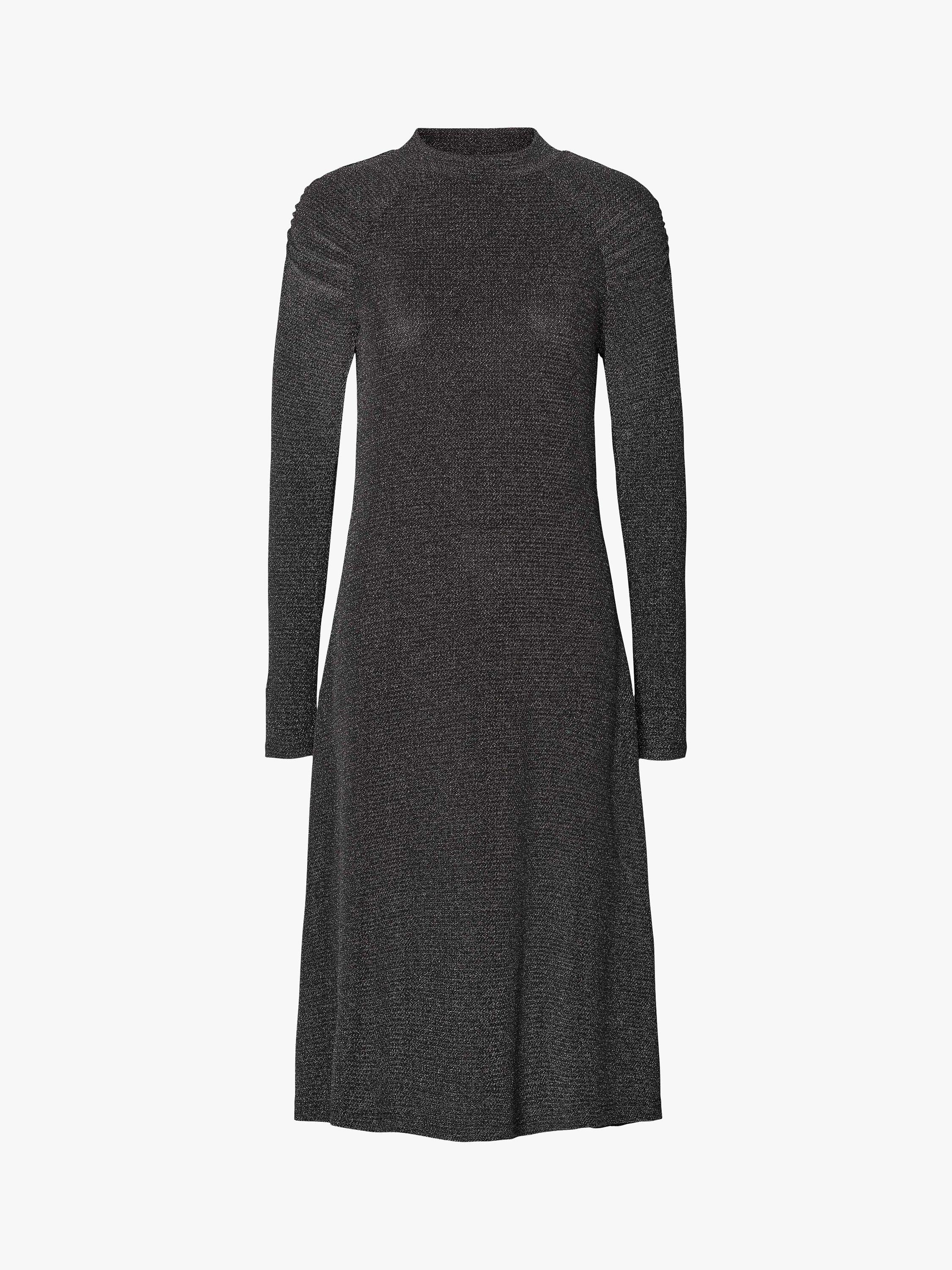 Lollys Laundry Rosie Metallic Midi Dress, Silver, XS