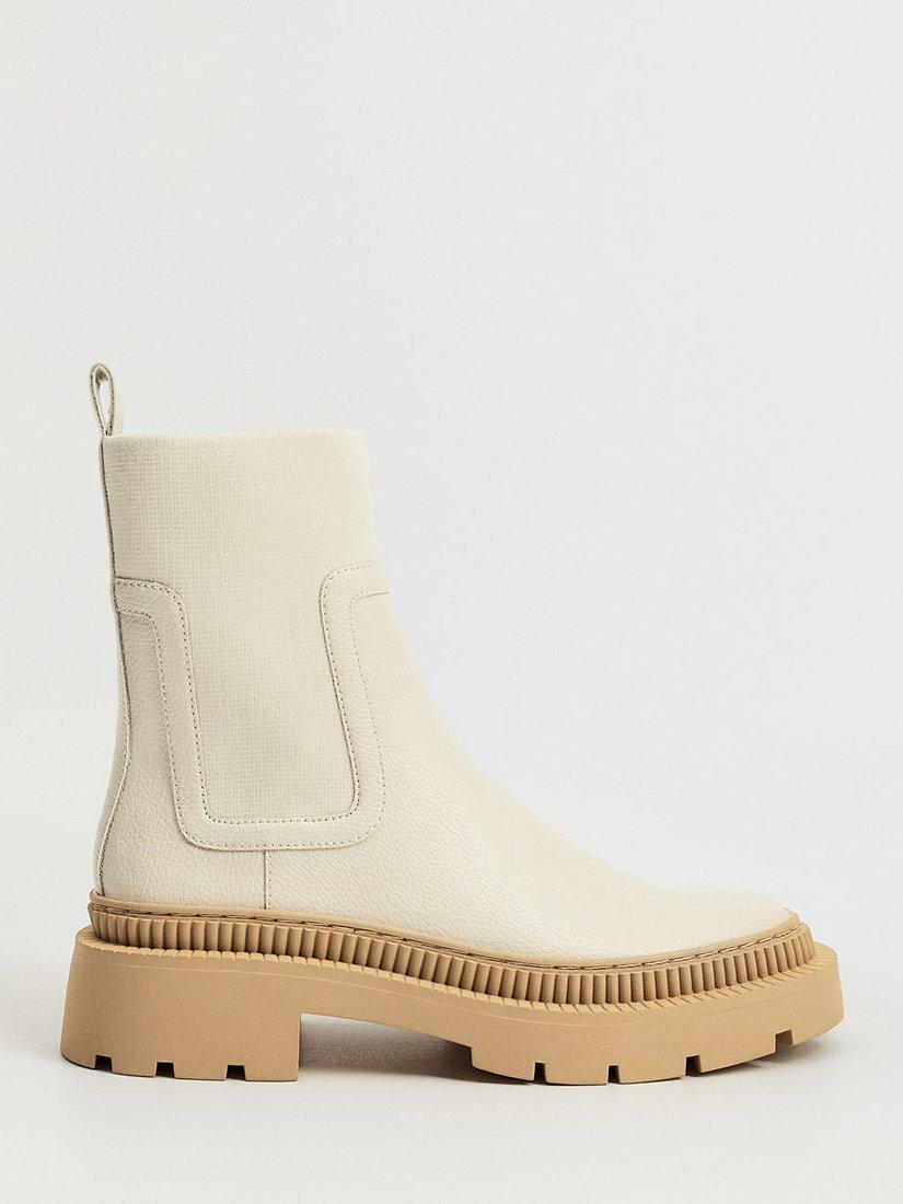 Mango white ankle boots hotsell