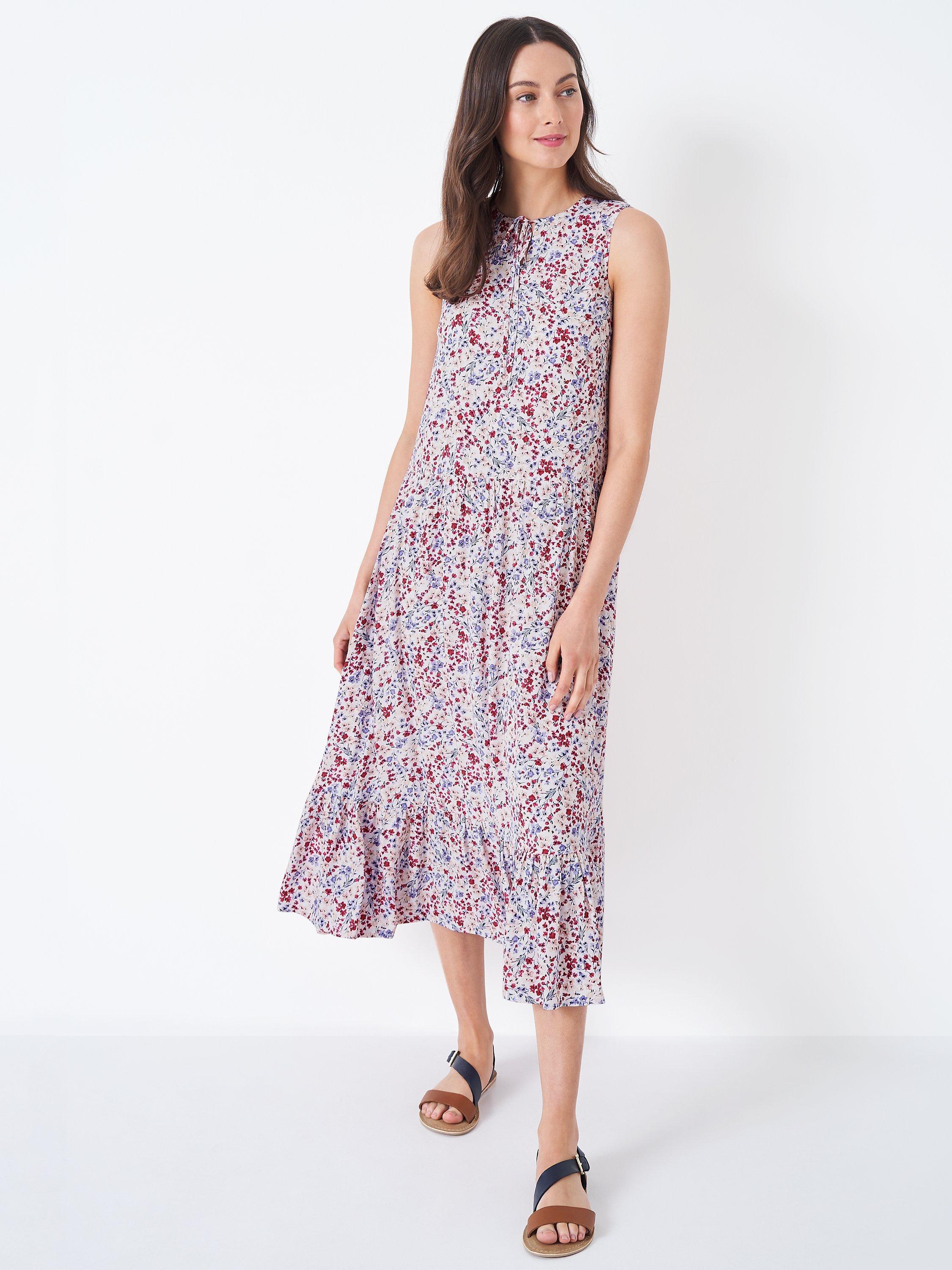 Crew Clothing Suzi Floral Midi Dress, Multi