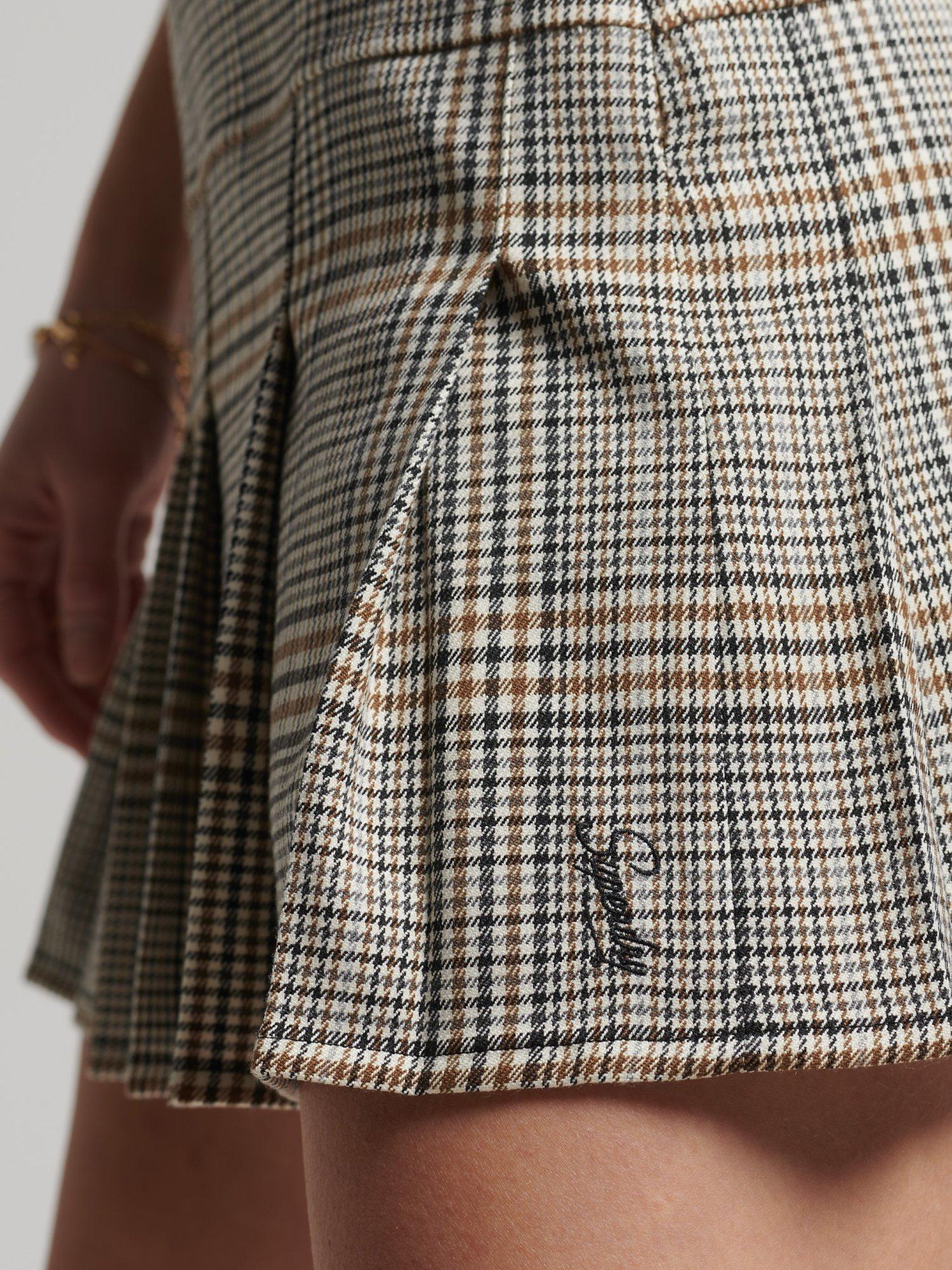 Product image 2 of 3, which shows Superdry Tweed Mini Skirt, Neutral, 12