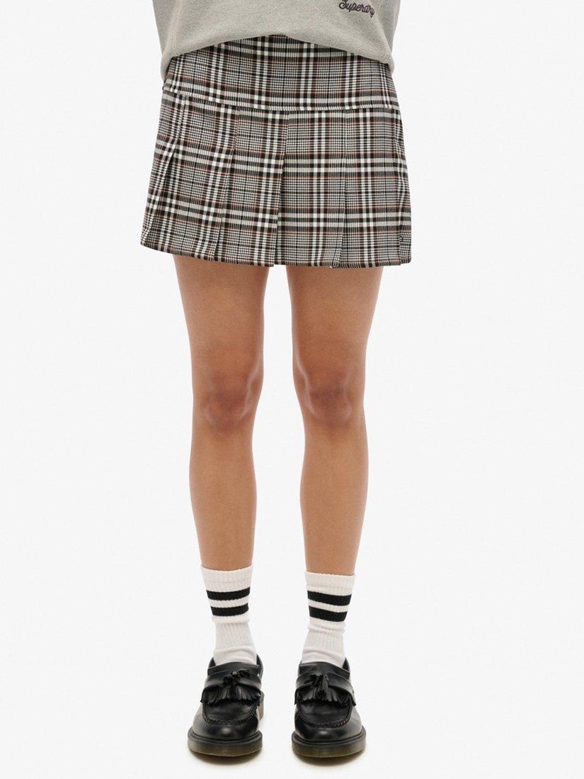 Product image 2 of 3, which shows Superdry Tweed Mini Skirt, Grey/Multi, 8