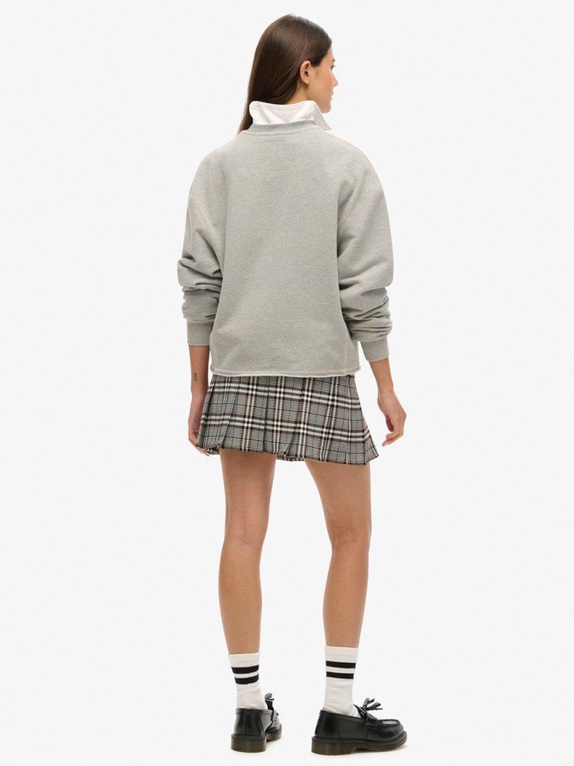 Product image 3 of 3, which shows Superdry Tweed Mini Skirt, Grey/Multi, 8