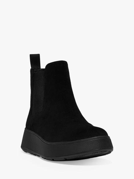 FitFlop Suede Flatform Chelsea Boots - view 2, All Black