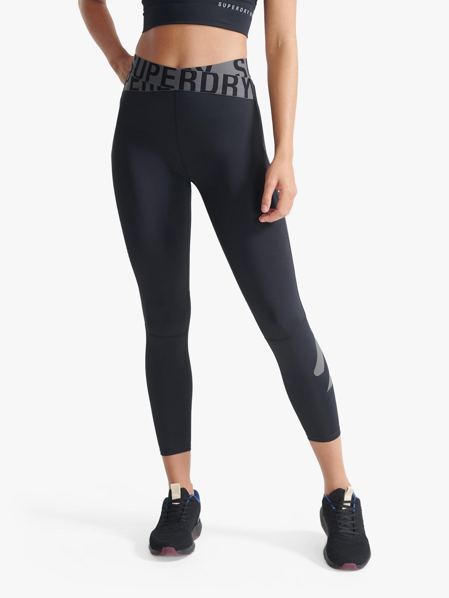 Superdry Training Cross 7/8 Gym Leggings, Black