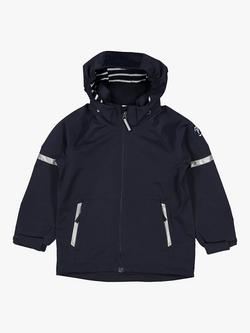 Polarn O. Pyret Kids' Wind & Waterproof Shell Coat - view 2, Navy