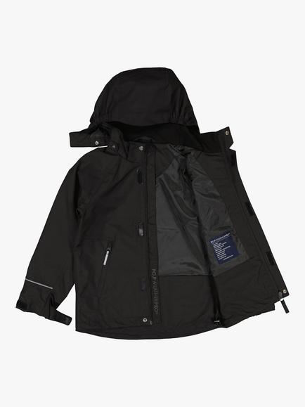 Polarn O. Pyret Kids' Flexisize Windproof Waterproof Jacket - view 2, Black