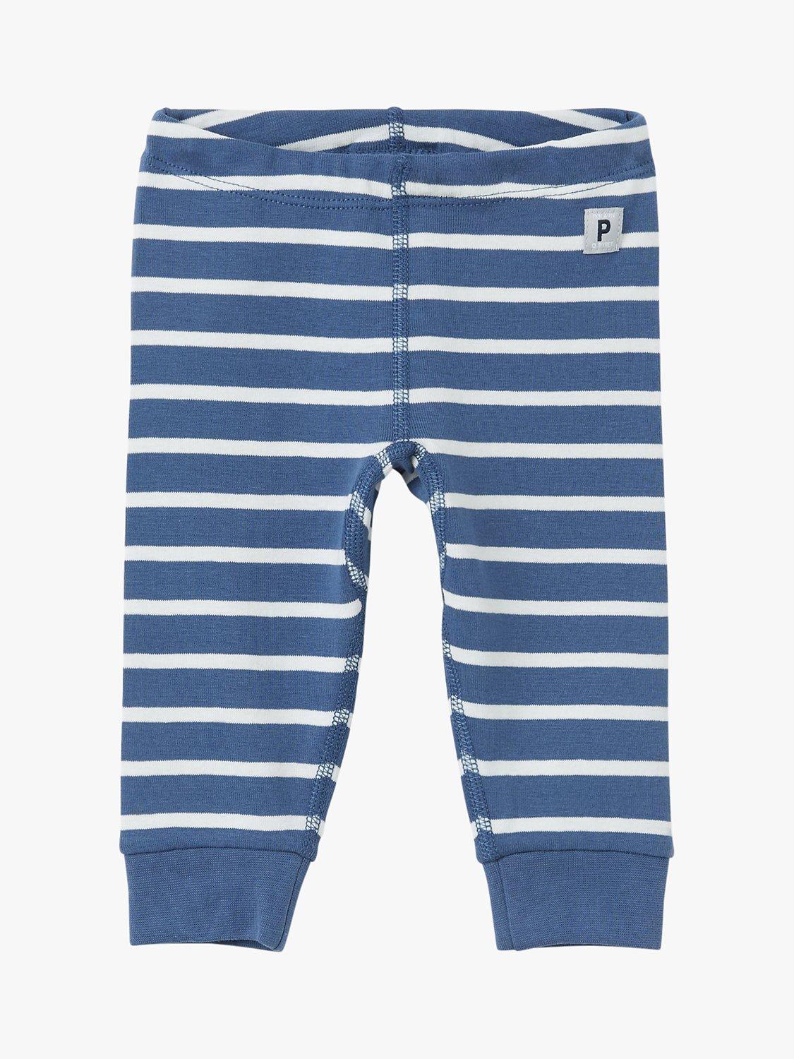Polarn O. Pyret Baby GOTS Organic Cotton Stripe Leggings, Blue