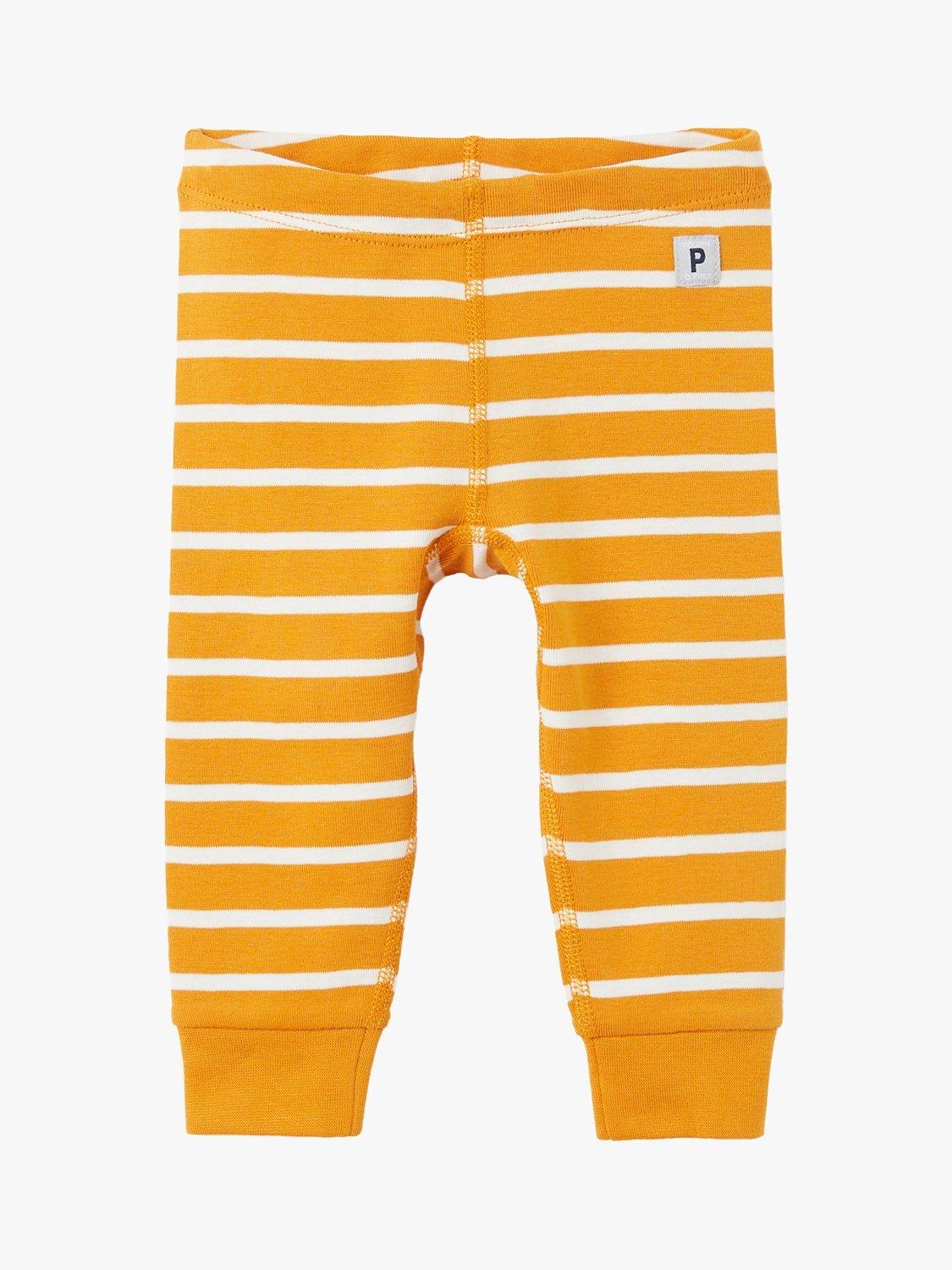 Polarn O. Pyret Baby GOTS Organic Cotton Stripe Leggings, Orange