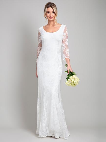 Alie Street Maria Floor Length Wedding Gown, Ivory, Ivory