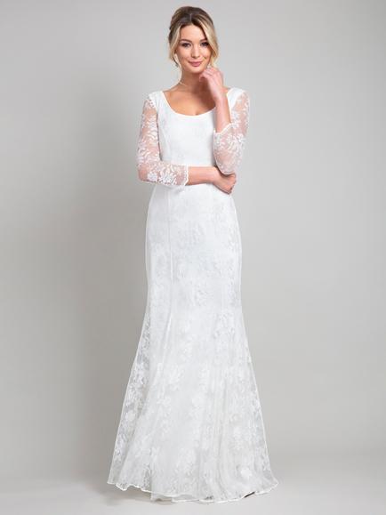 Alie Street Maria Floor Length Wedding Gown, Ivory - view 2, Ivory