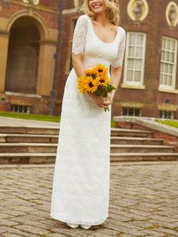 Alie Street Claudia Lace Wedding Dress, Bright Ivory