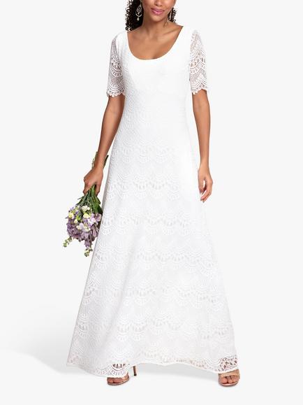 Alie Street Claudia Lace Wedding Dress - view 2, Bright Ivory