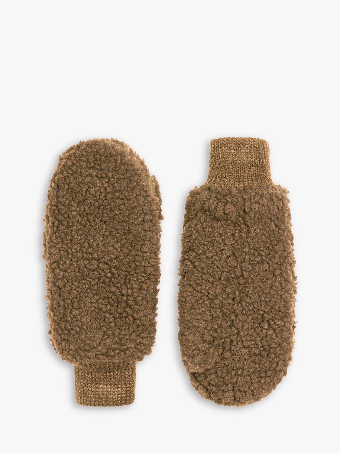 Unmade Copenhagen Ziv Teddy Mittens, Chocolate Brown