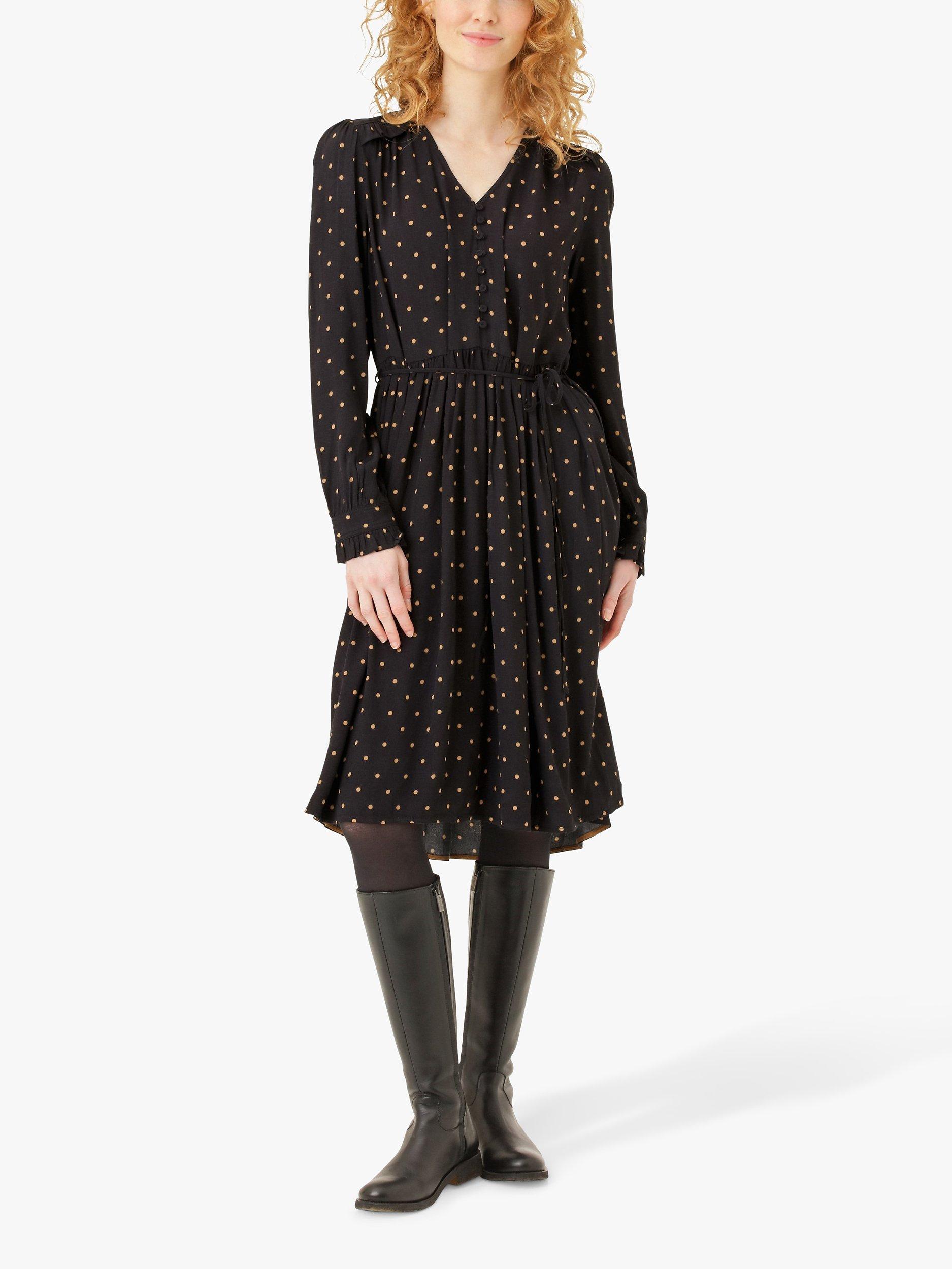 Noa Noa Bella Spot Print Dress, Navy/Brown